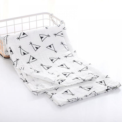 Double Layer Cotton Gauze Printed Baby Blanket Wholesale