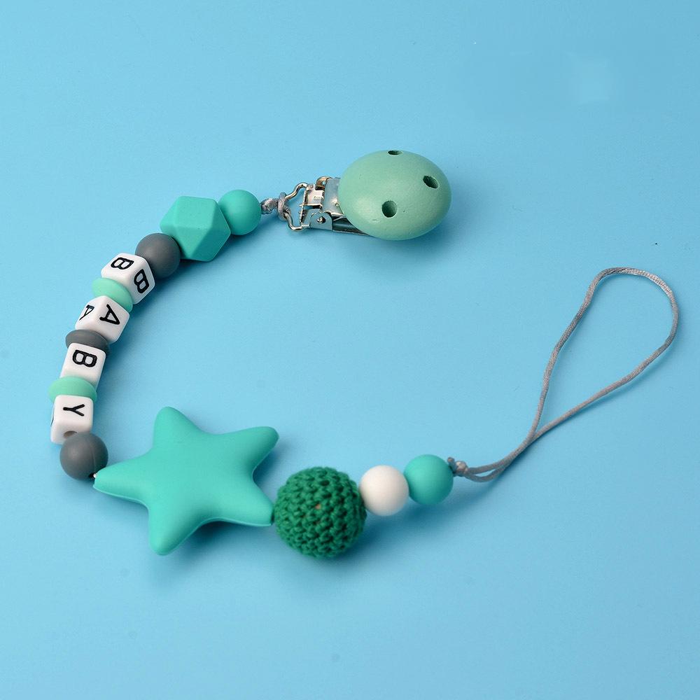 Soothing Pacifier Clip Silicone Teether Anti-drop Chain