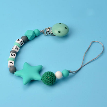 Soothing Pacifier Clip Silicone Teether Anti-drop Chain