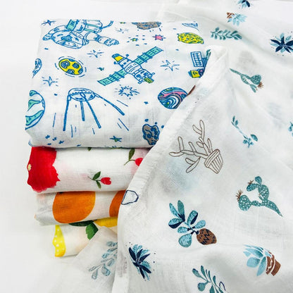 Baby Gauze Blanket Newborn Swaddling Towel Bamboo Cotton