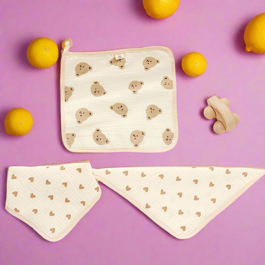 Summer Newborn Baby Double Layer Cotton Gauze Bib