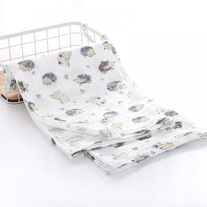 Double Layer Cotton Gauze Printed Baby Blanket Wholesale