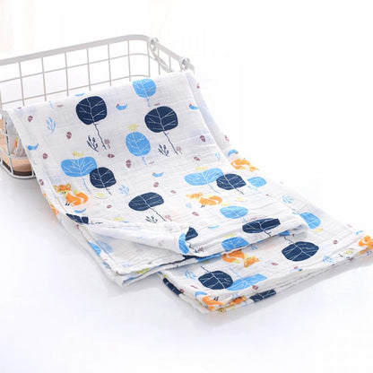 Double Layer Cotton Gauze Printed Baby Blanket Wholesale