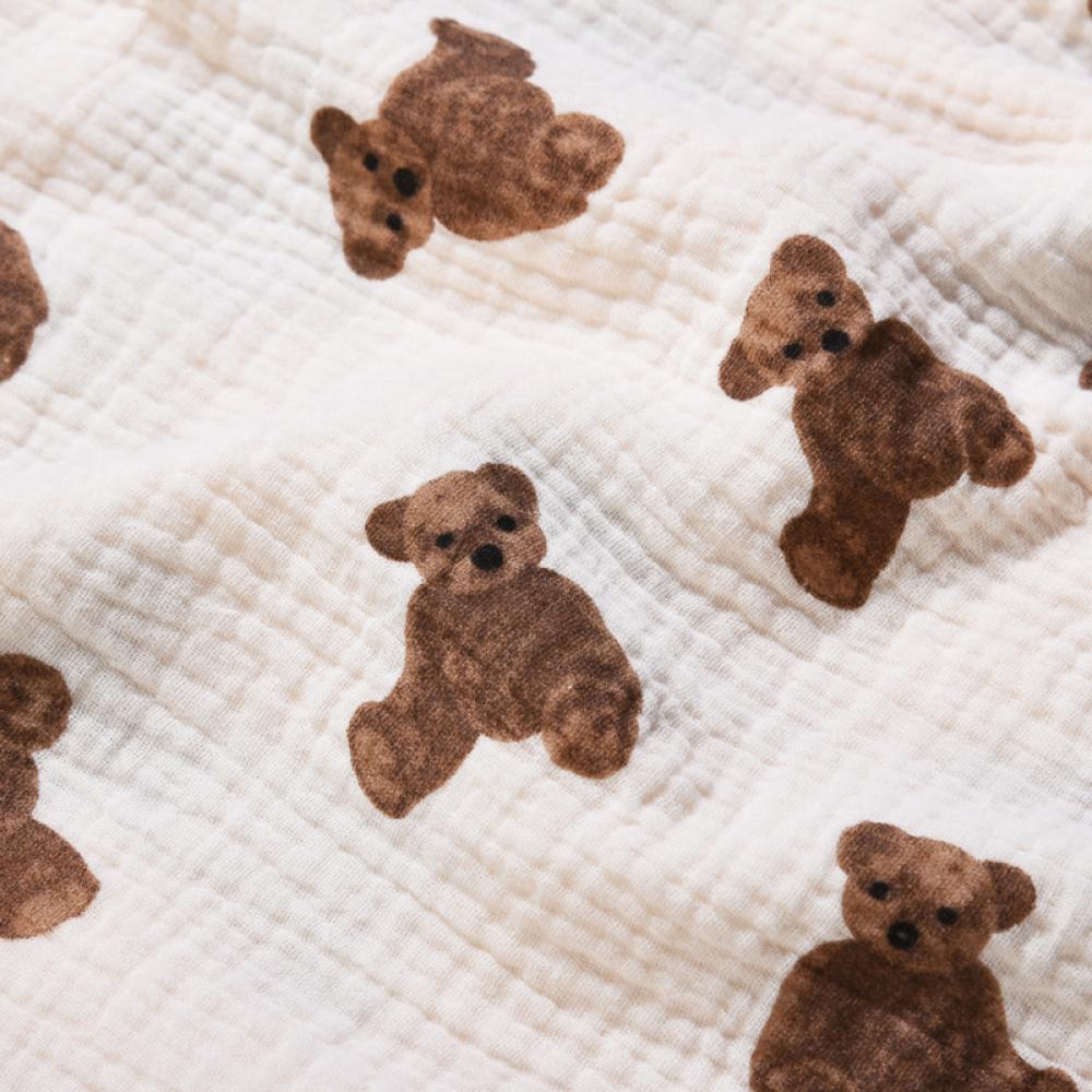 Bear Print Blanket Cotton Double Gauze Blanket Wholesale