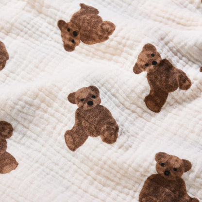 Bear Print Blanket Cotton Double Gauze Blanket Wholesale