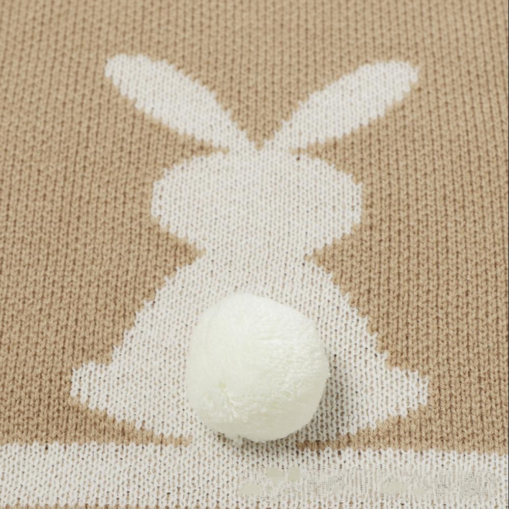 Spring Autumn Stereo Bunny Baby Knit Blanket Baby Blankets