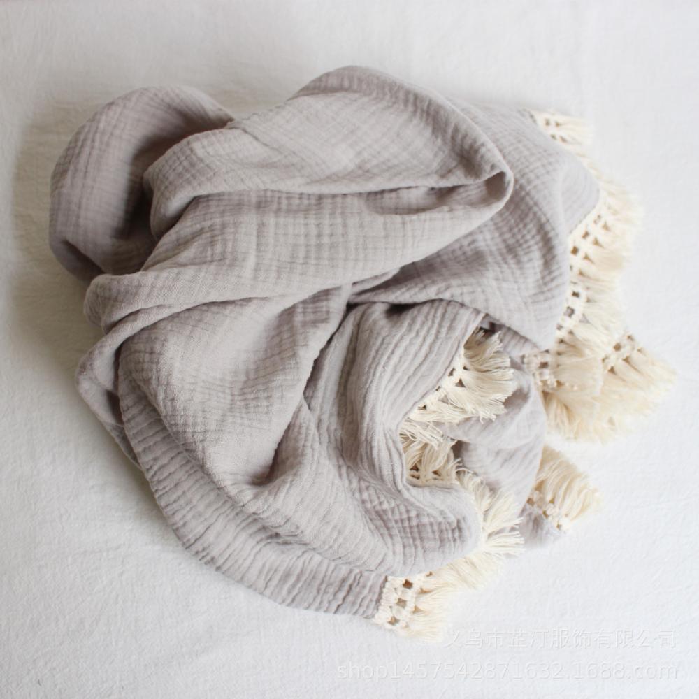 Infant tassel blanket Cotton Baby Blankets Wholesale