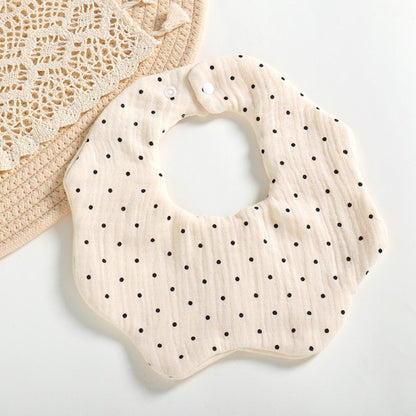 Newborn Baby Bibs 6 layers cotton yarn petal bib Rainbow Leopard Heart Animal Printed Wholesale