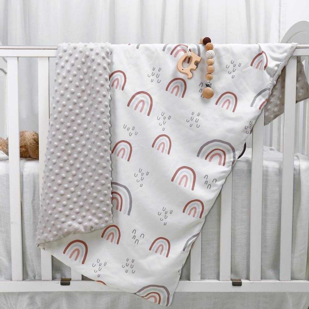 Baby Autumn and Winter Blanket Newborn Baby Beanie Quilt