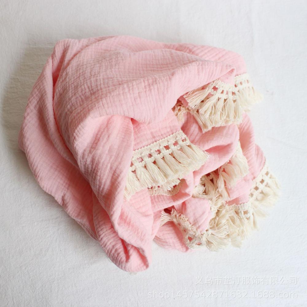 Infant tassel blanket Cotton Baby Blankets Wholesale