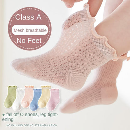 Baby socks summer thin mesh cotton socks breathable
