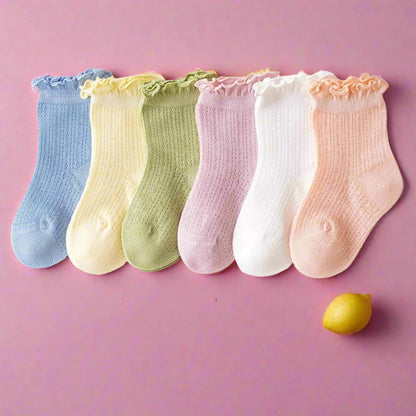 Baby socks summer thin mesh cotton socks breathable