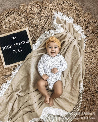 Infant tassel blanket Cotton Baby Blankets Wholesale