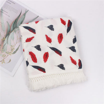 Children's Cotton Printed Tassel Blanket Cute Baby Blankets
