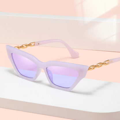 Fashion Universal Sunglasses Personality Versatile Street Shooting Female Small Face Temperament Chain Foot Sunglasses Wholesale