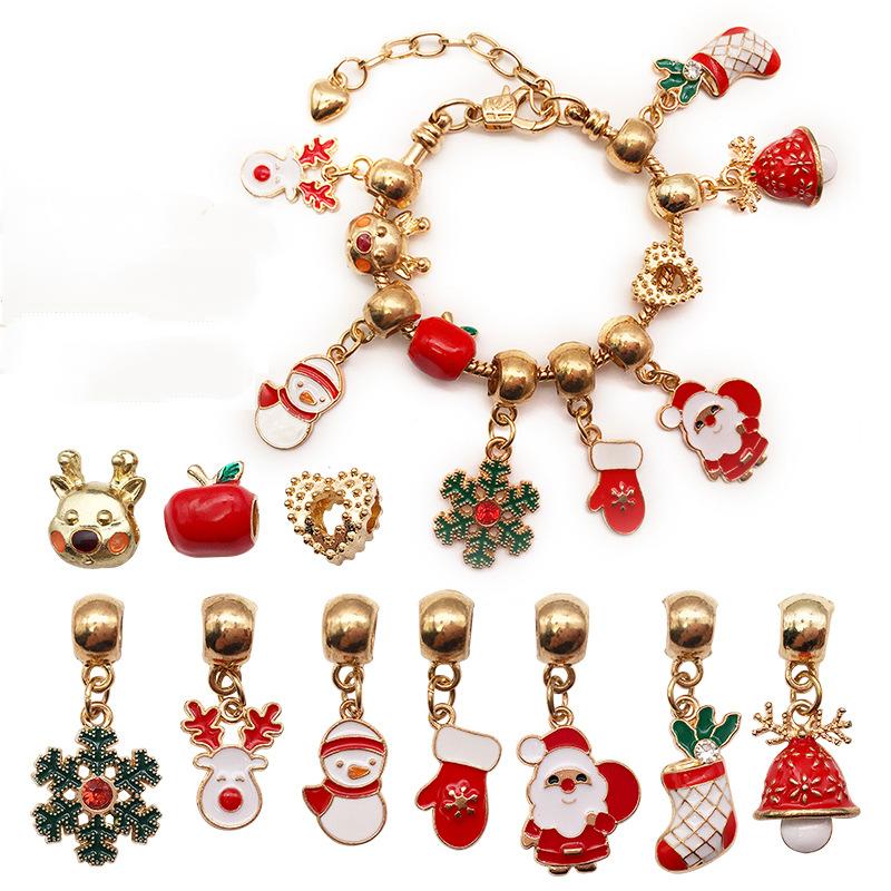 Christmas Children's Bracelet Set Handmade DIY Large Hole