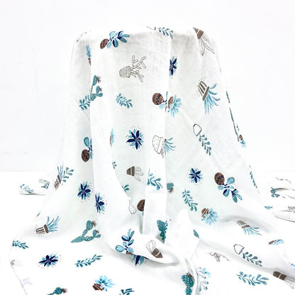 Baby Gauze Blanket Newborn Swaddling Towel Bamboo Cotton