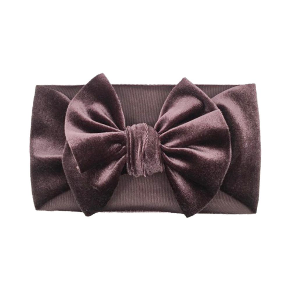 Children's Velvet Double Bow Solid Soft Headband Wholesale
