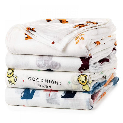 Baby Gauze Blanket Newborn Swaddling Towel Bamboo Cotton