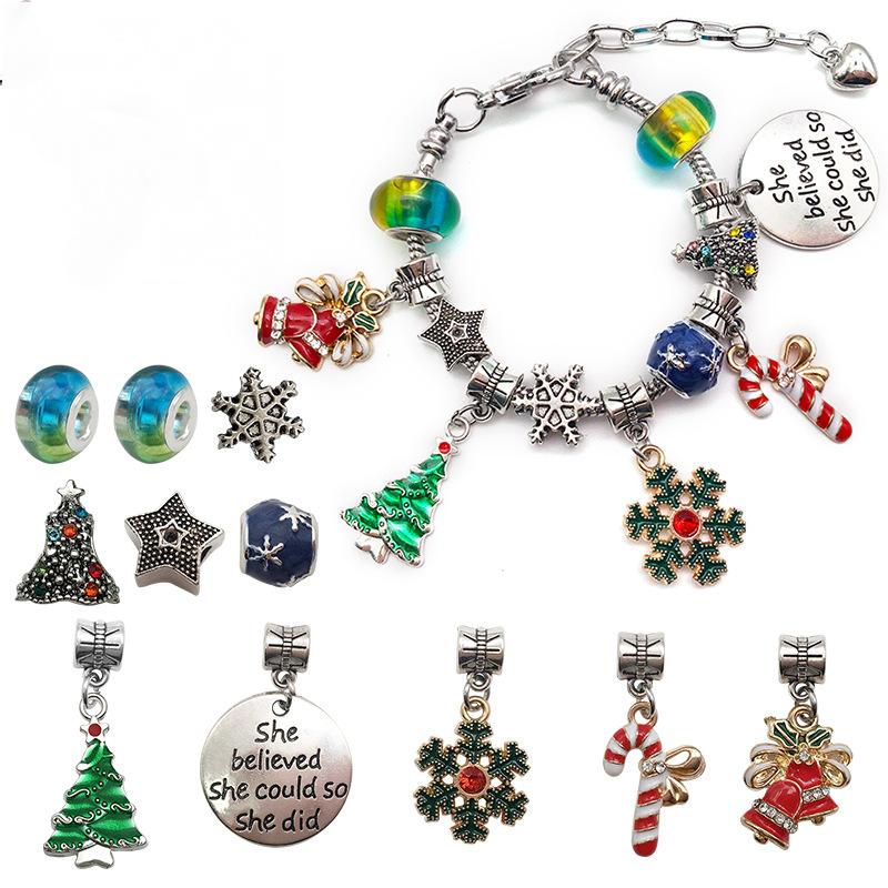 Christmas Children's Bracelet Set Handmade DIY Large Hole