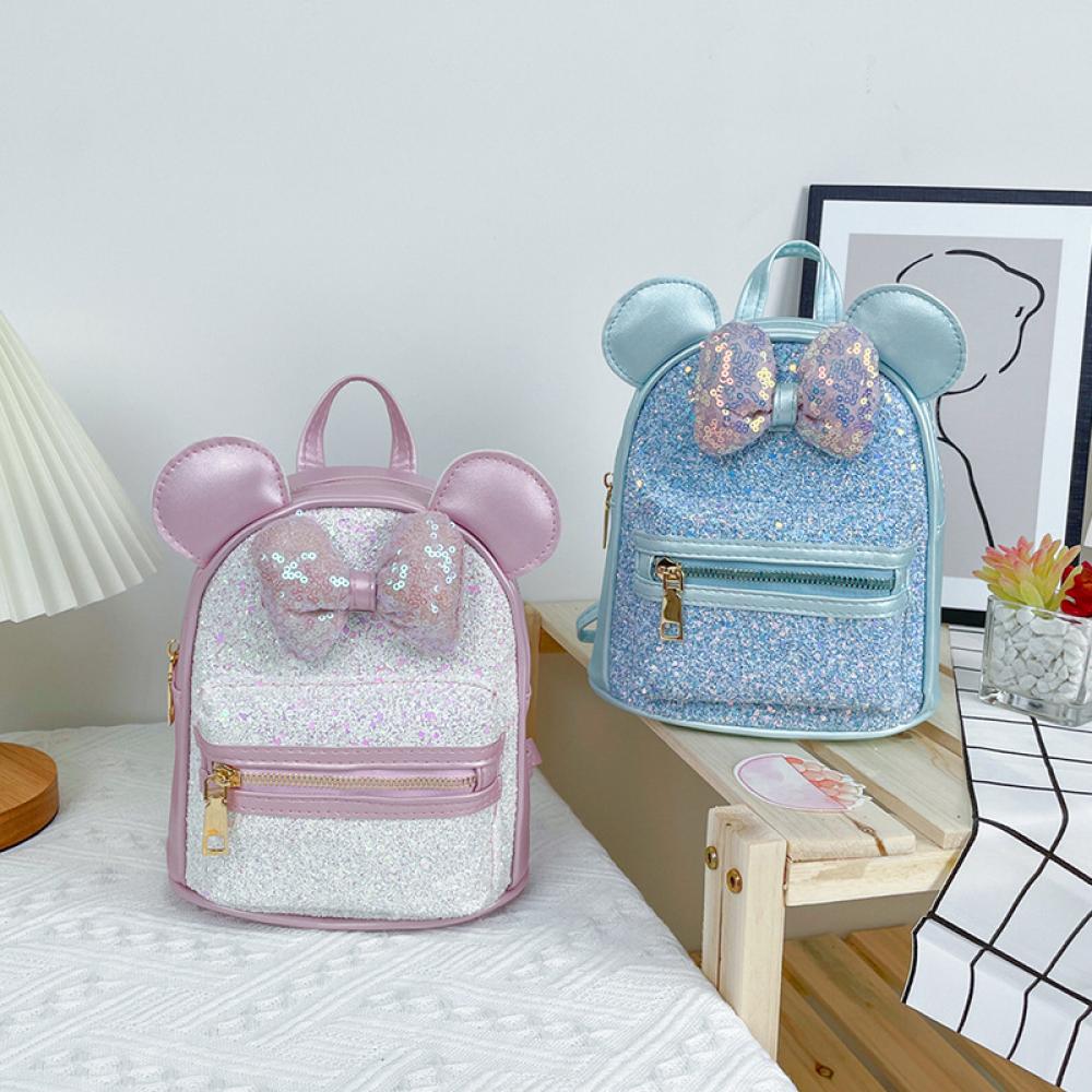 Baby Girl Fashion Trend Sequin Bow Ears Cute Backpack Wholesale