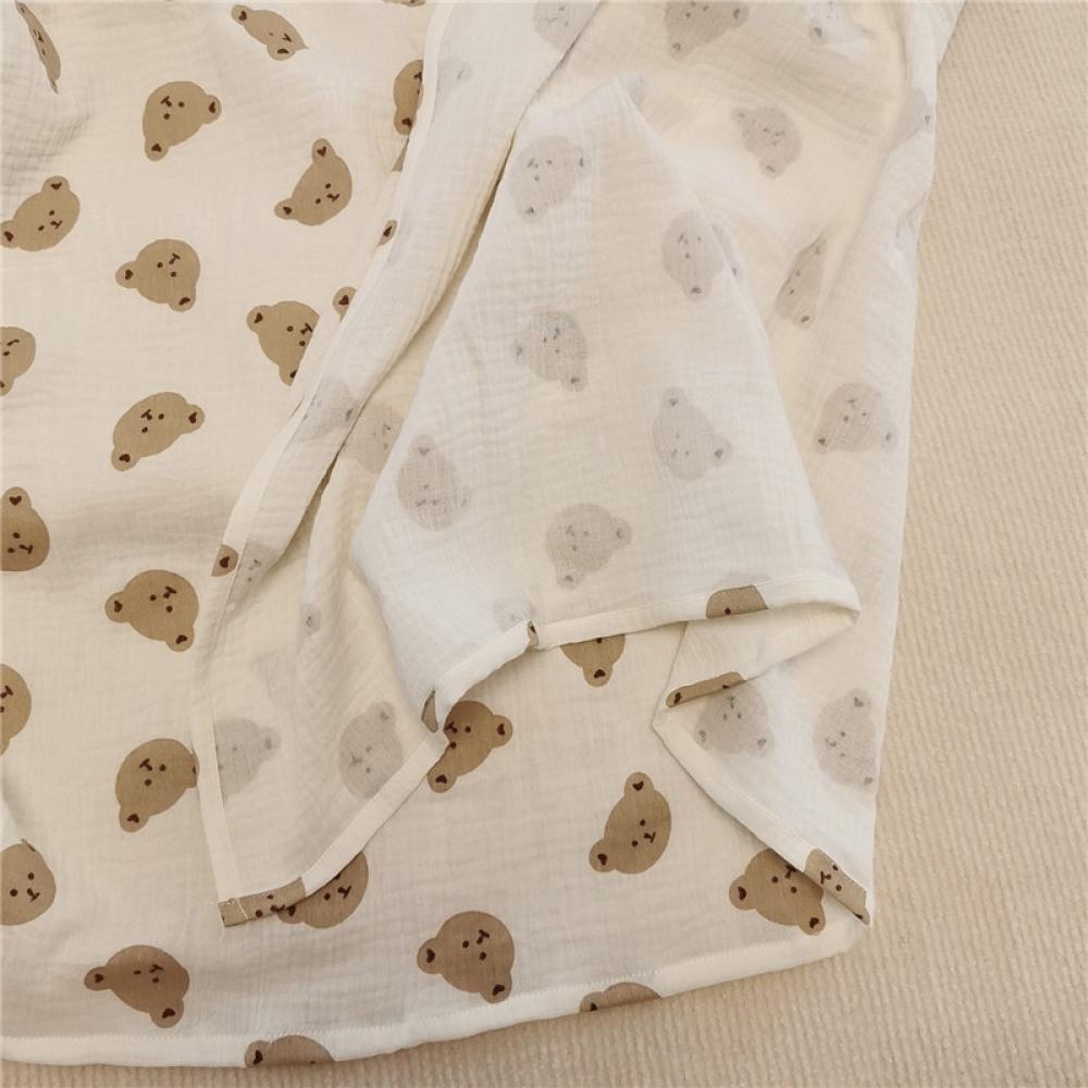 Bear Print Blanket Cotton Double Gauze Blanket Wholesale