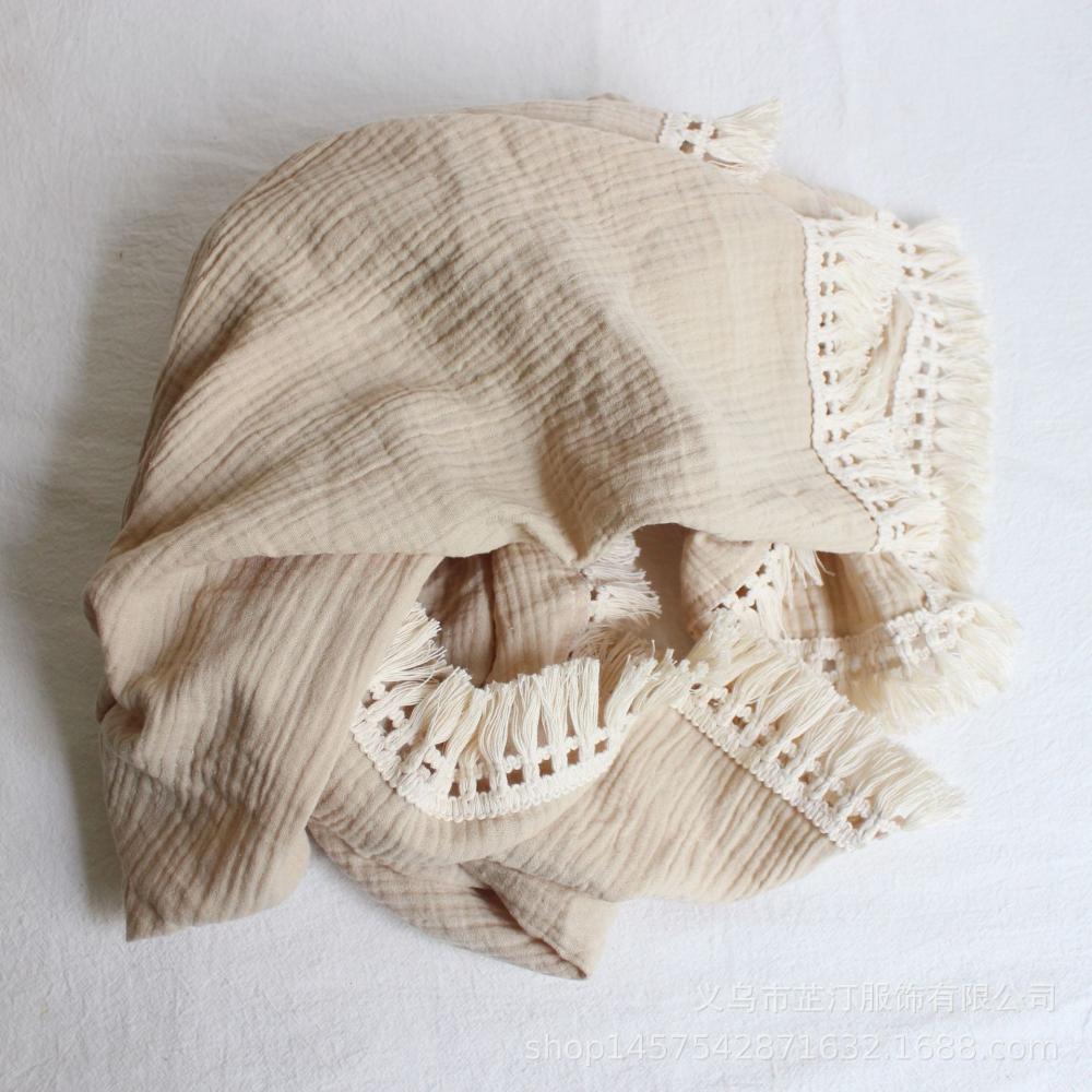Infant tassel blanket Cotton Baby Blankets Wholesale