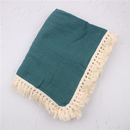 Infant tassel blanket Cotton Baby Blankets Wholesale