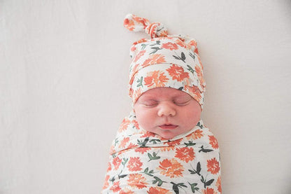 Newborn Print Wrap Tire Hat Headband Two-Piece Set