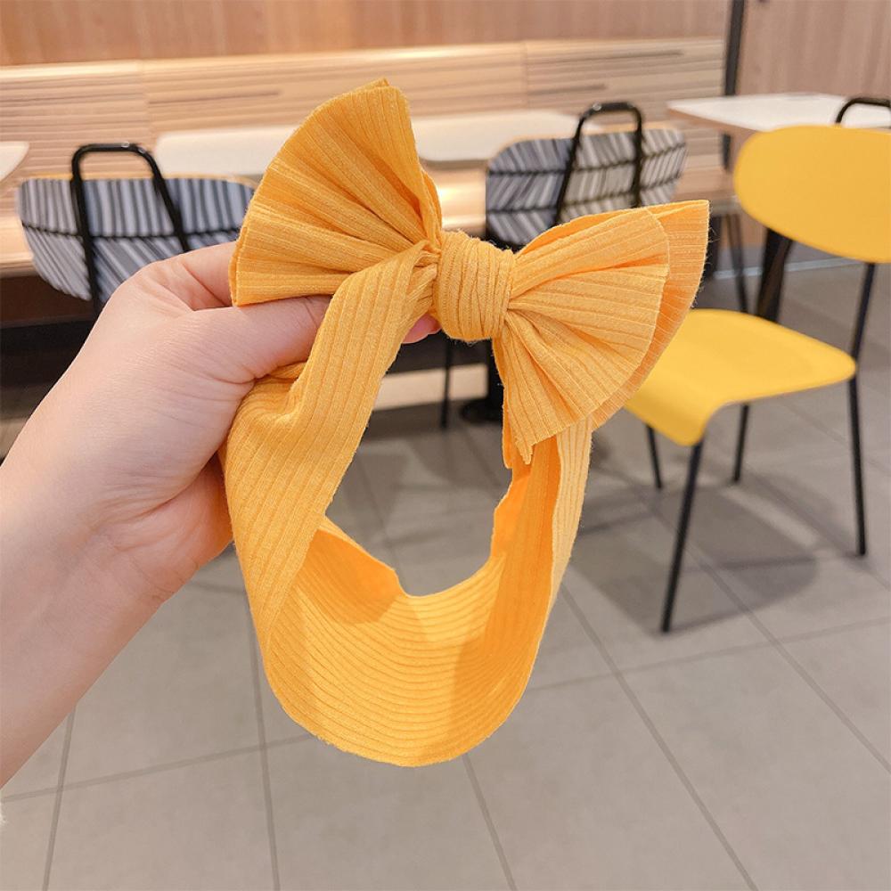 Newborn Baby Girls Headband Stripe Solid Hair Accessory
