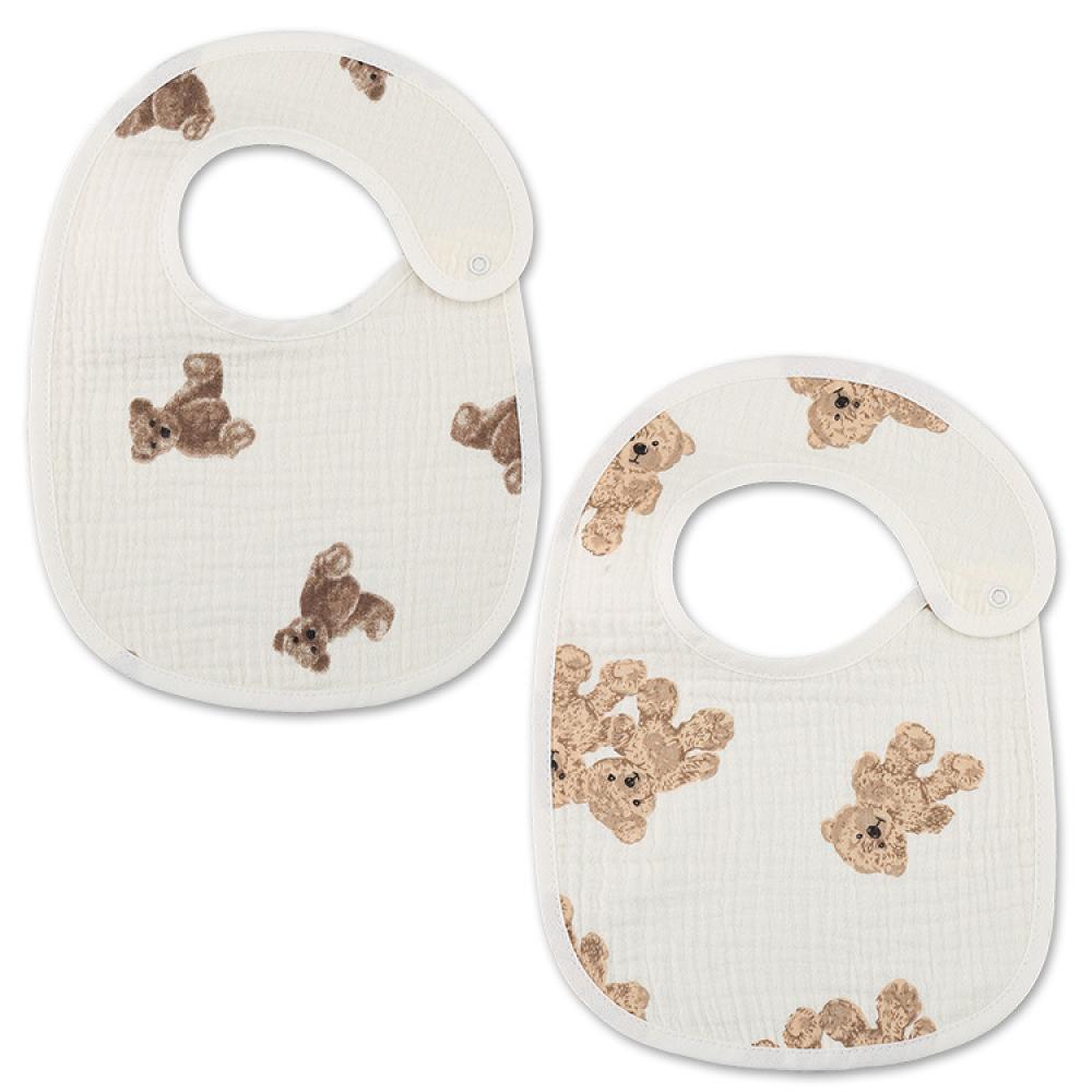 Newborn Baby Bibs Cotton and Bear Printed Saliva Towel