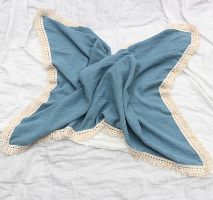 Infant tassel blanket Cotton Baby Blankets Wholesale
