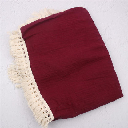 Infant tassel blanket Cotton Baby Blankets Wholesale