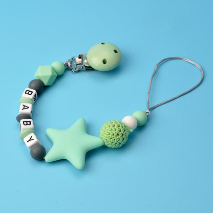 Soothing Pacifier Clip Silicone Teether Anti-drop Chain
