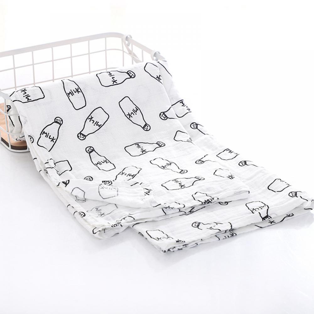 Double Layer Cotton Gauze Printed Baby Blanket Wholesale