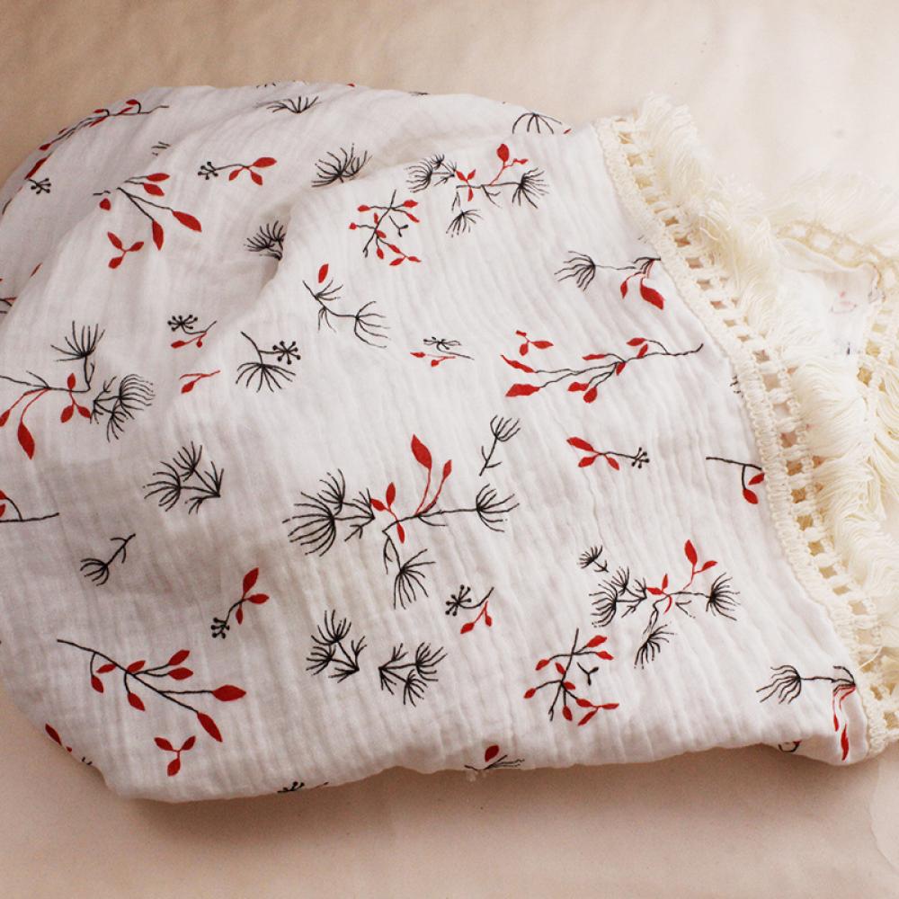 Children's Double Cotton Soft Tassel Baby Bath Towel Baby Blanket