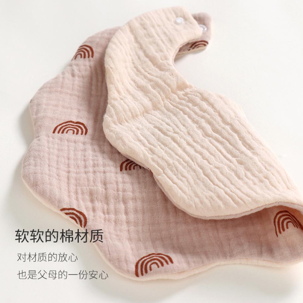 Newborn Baby Bibs 6 layers cotton yarn petal bib Rainbow Leopard Heart Animal Printed Wholesale