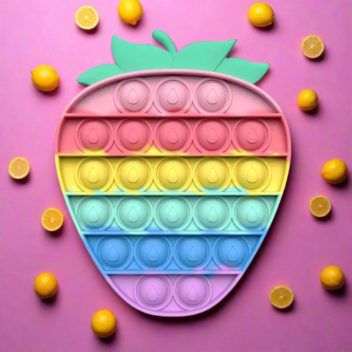 Neon Strawberry Pop It