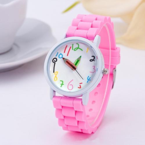 Pencil pointer quartz wristwatch