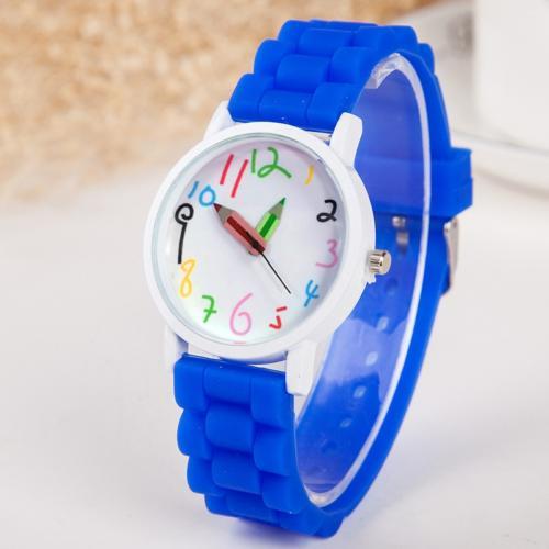 Pencil pointer quartz wristwatch