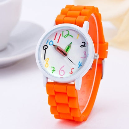 Pencil pointer quartz wristwatch