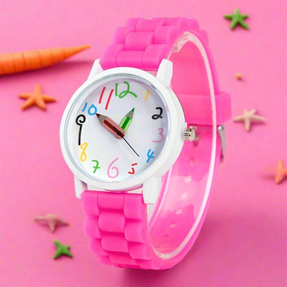 Educational Pencils Hands Girl's Watch