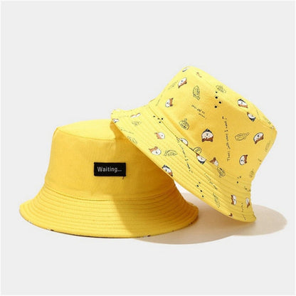 Cartoon Dog Print Fisherman Bucket Hat