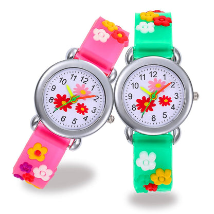 Girl's Watch With Flower Strap And Dial