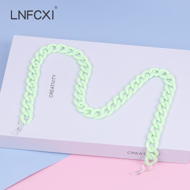 Retro Bright Acrylic Sunglasses Chain Straps