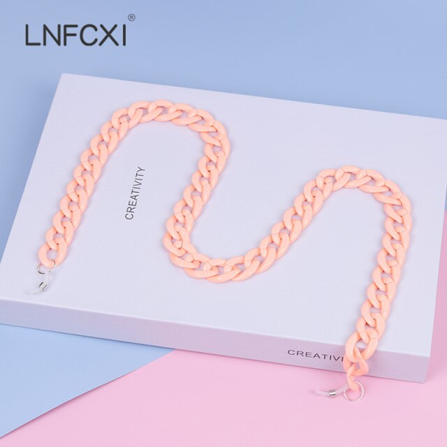 Retro Bright Acrylic Sunglasses Chain Straps