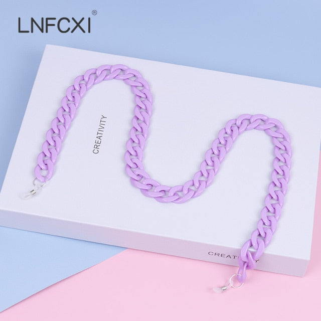 Retro Bright Acrylic Sunglasses Chain Straps