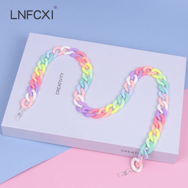 Retro Bright Acrylic Sunglasses Chain Straps