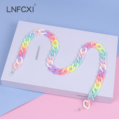 Retro Bright Acrylic Sunglasses Chain Straps