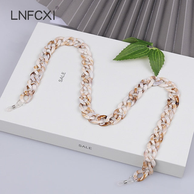 Retro Bright Acrylic Sunglasses Chain Straps